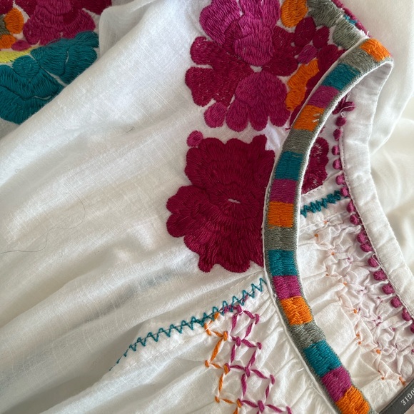 Anthropologie Multicolor Embroidered Tunic Oversized Blouse - Size M - NWOT - Picture 9 of 12